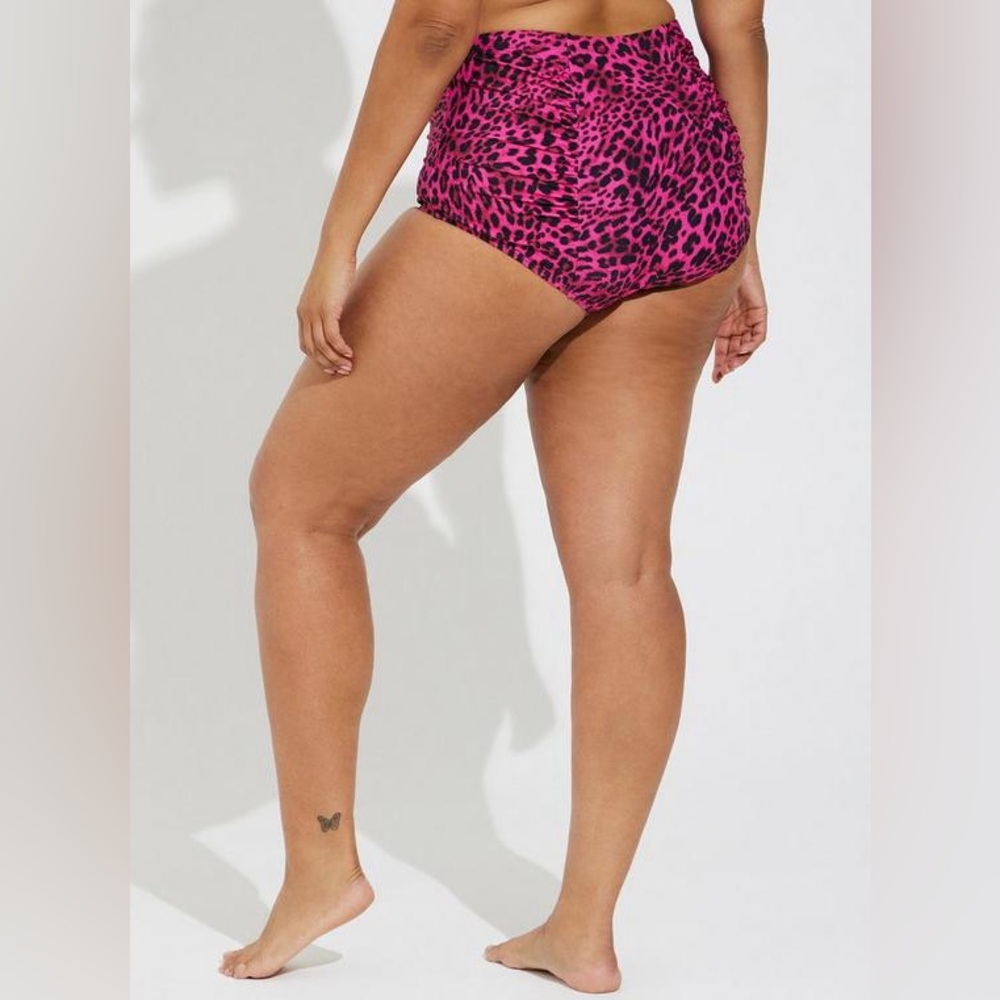 High-Rise Ruched Bikini Bottom